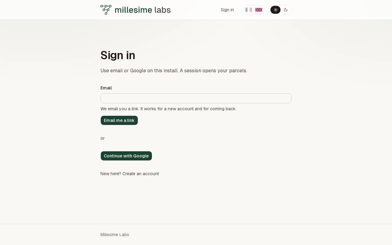 La page de connexion